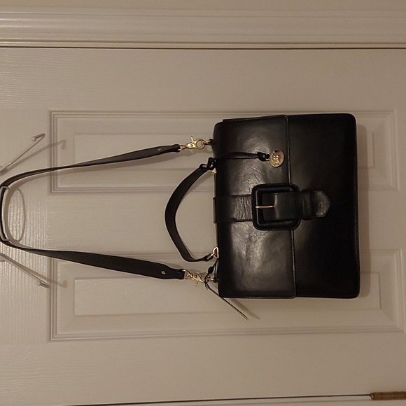 Brahmin Medium Francine Navy Blue Topsail Genuine Leather Handbag - Picture 12 of 12